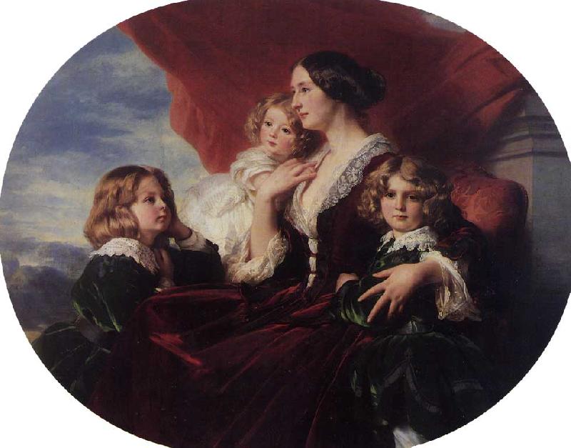 Franz Xaver Winterhalter Elzbieta Branicka, Countess Krasinka and her Children oil painting image